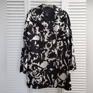 INC International Concepts Black and White Pea Coat Size S